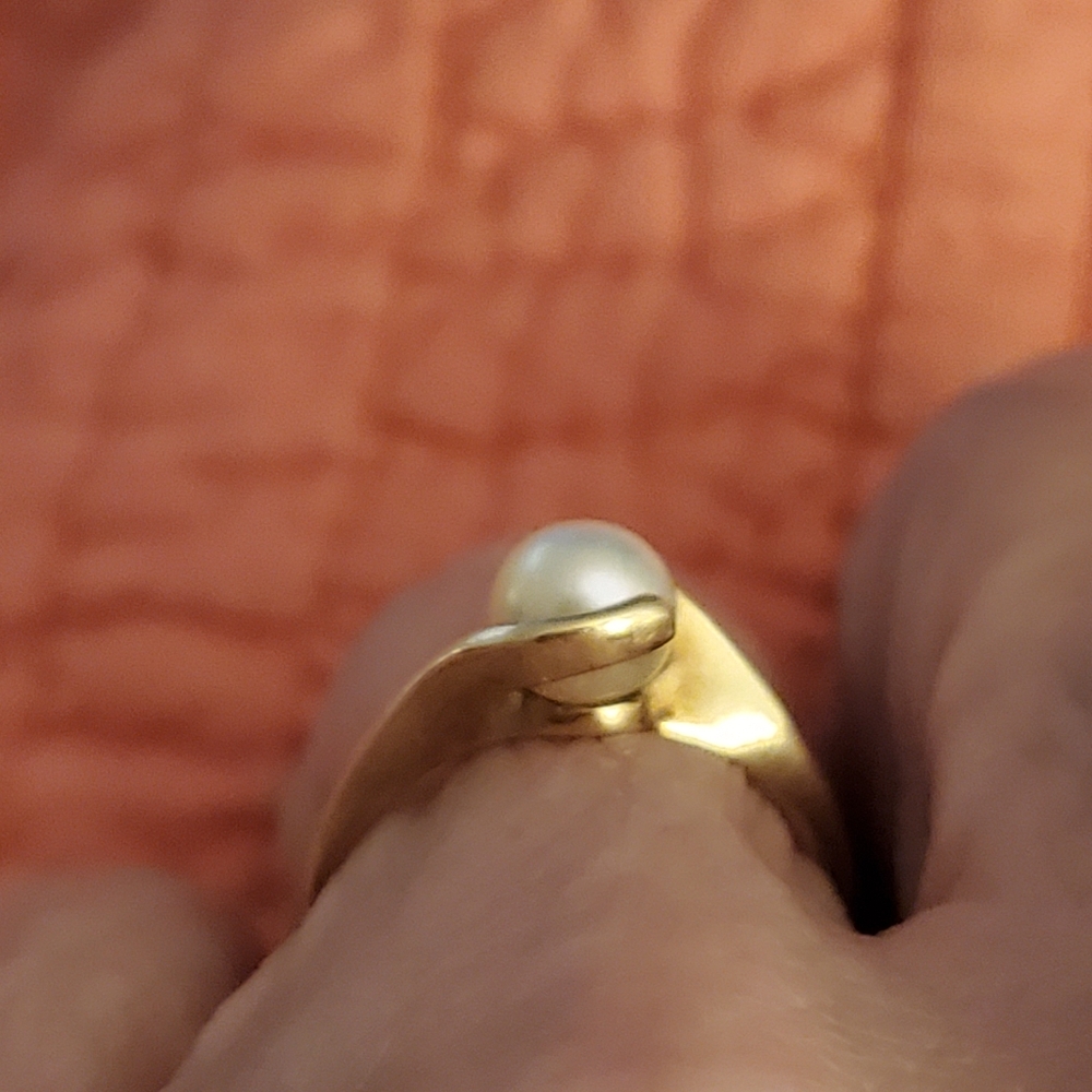Vintage genuine pearl ring - Picture 4 of 6